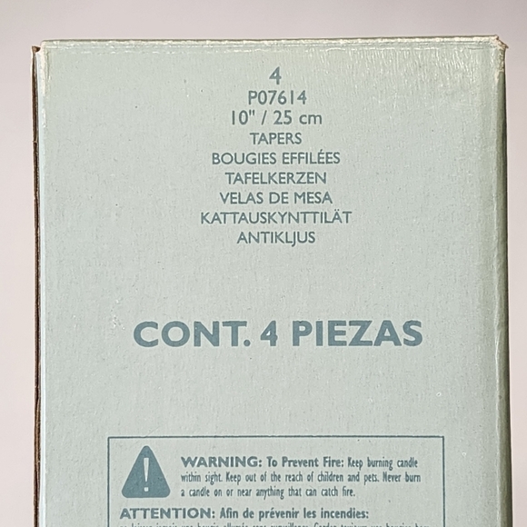 NEW Partylite 10" taper candles ice blue crackle P07614 - Picture 3 of 6